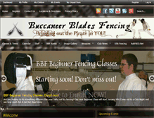 Tablet Screenshot of buccaneerbladesfencing.com